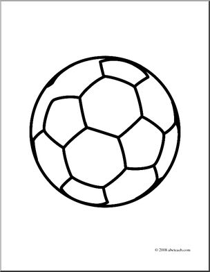 Clip art world cup center soccer ball coloring page i