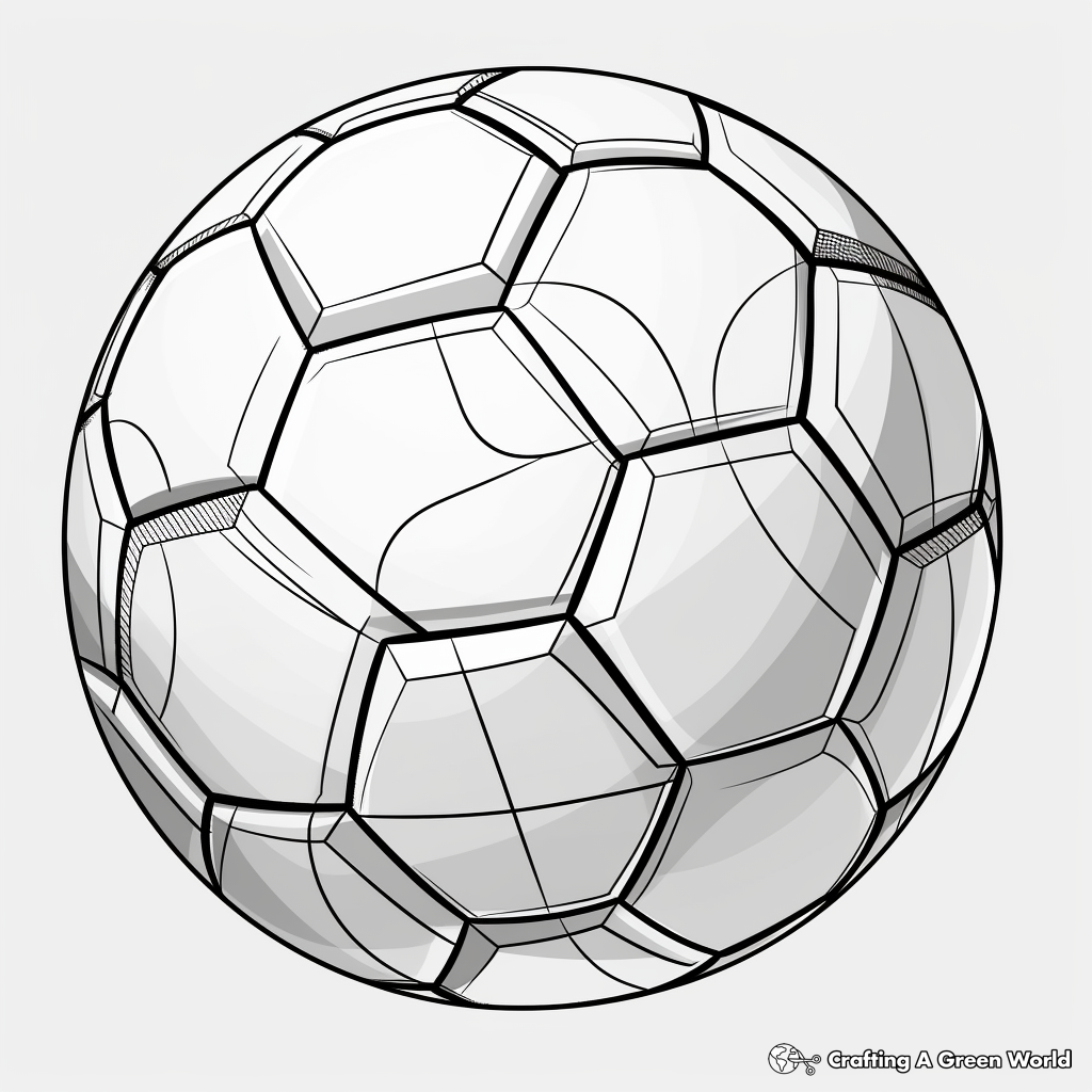Realistic football coloring pages
