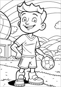 Soccer coloring pages to download