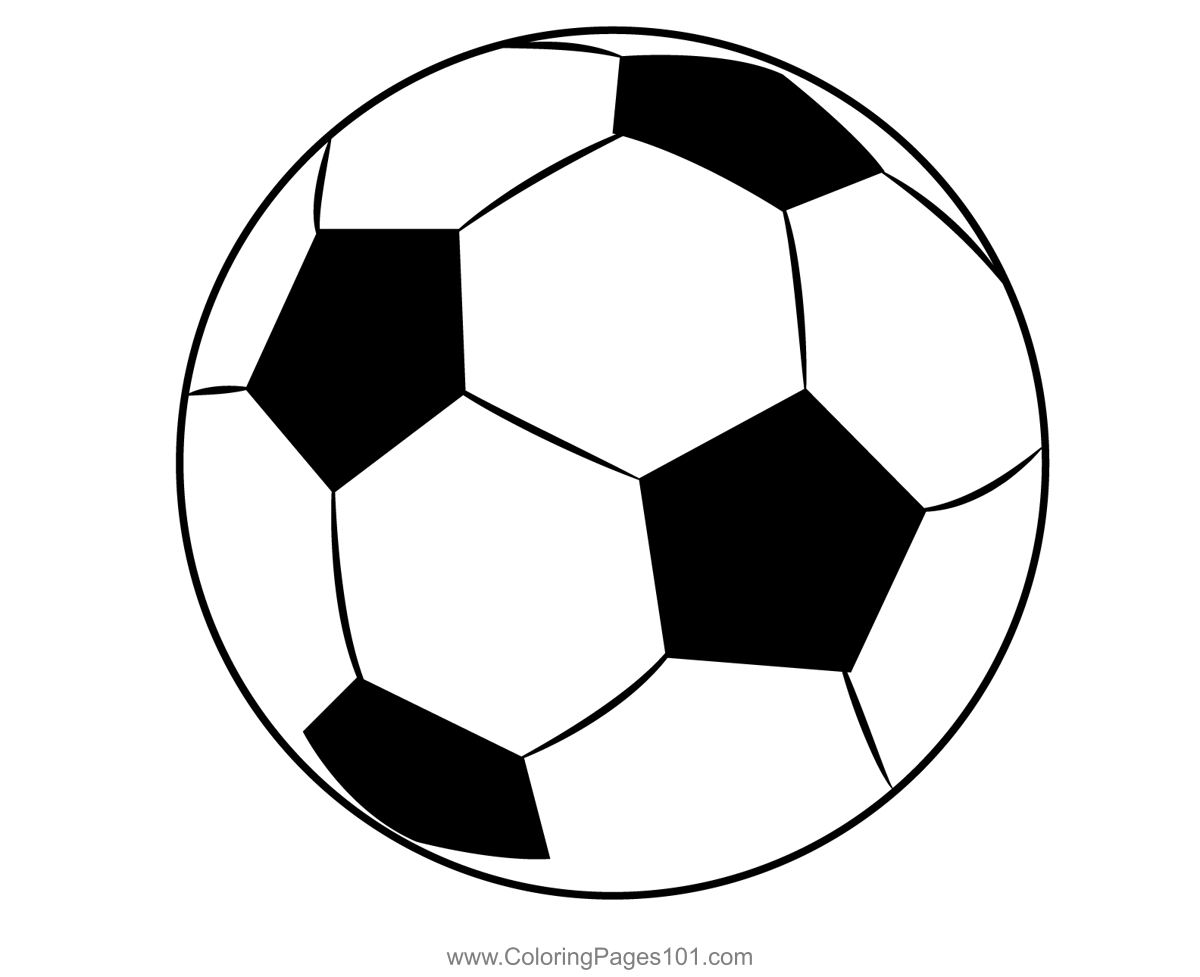 Football in air coloring page for kids