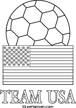 Team usa soccer coloring page