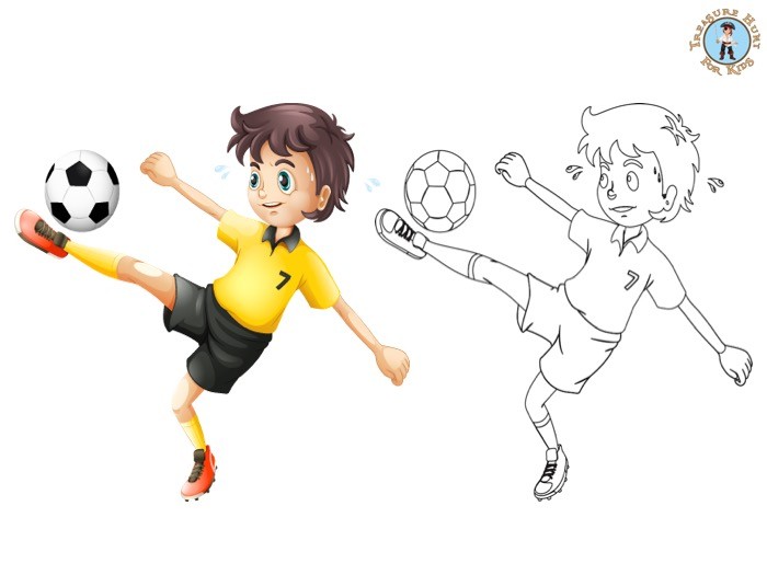 Soccer coloring page