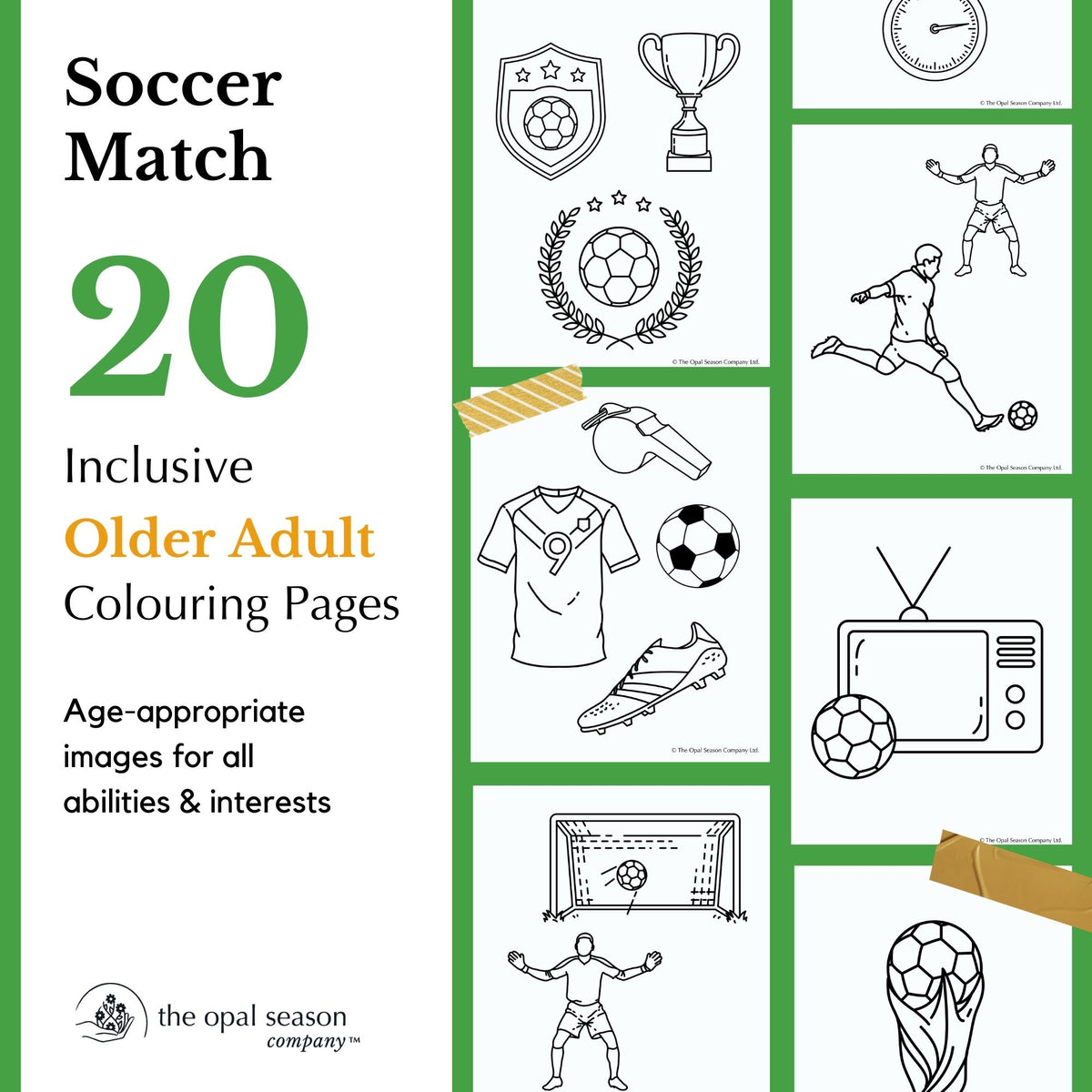 Soccer match colouring pages â the opal season pany