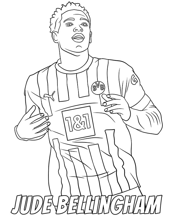 Jude bellingham coloring picture