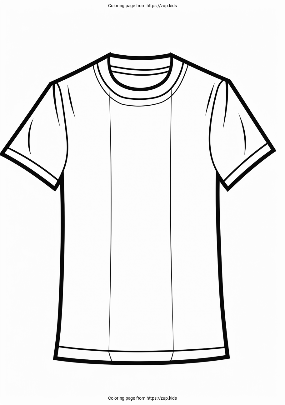 Soccer jersey coloring page from