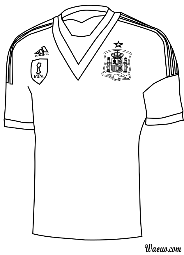 Spain jersey coloring page