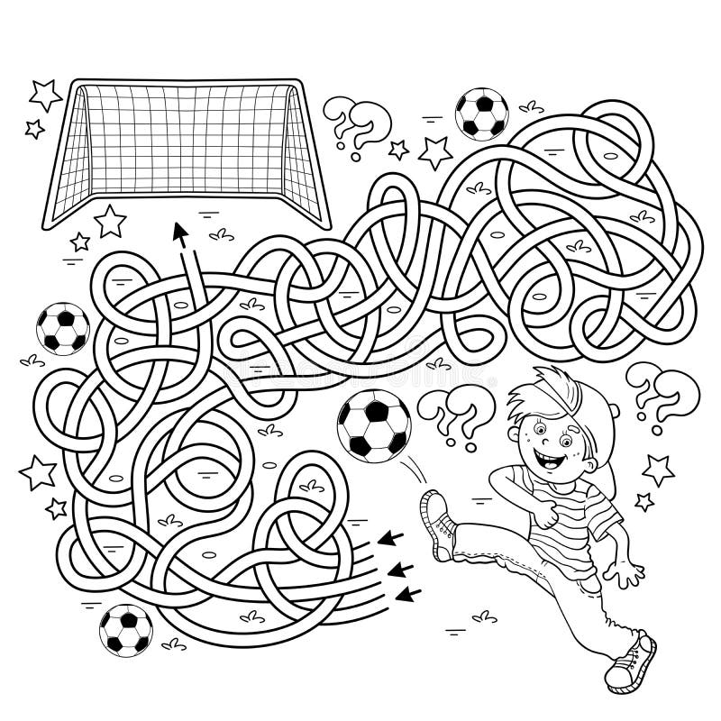 Soccer maze puzzle stock illustrations â soccer maze puzzle stock illustrations vectors clipart