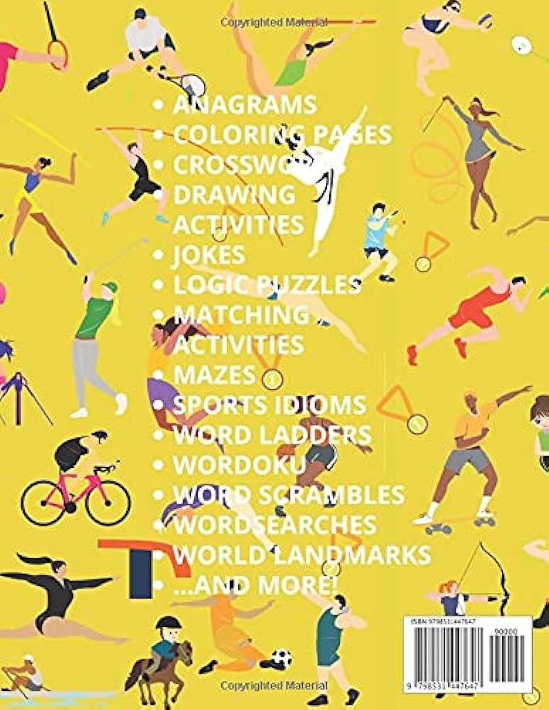 Summer games activity book for kids ages