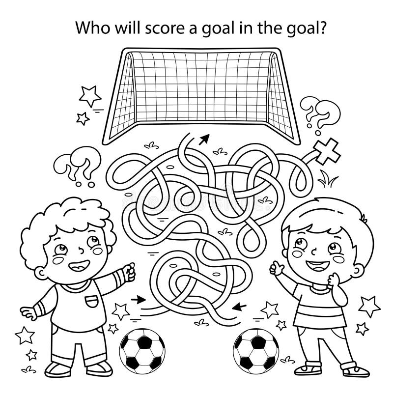 Soccer maze puzzle stock illustrations â soccer maze puzzle stock illustrations vectors clipart