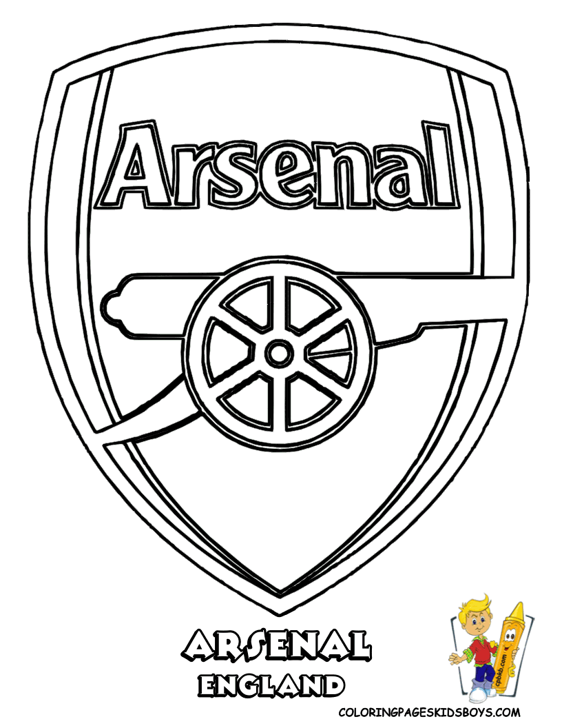 Arsenal football soccer futbol at coloring pages book for kids boys luhur hati