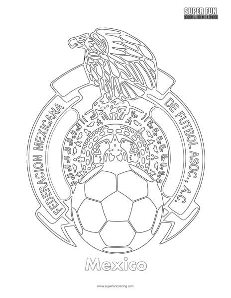 Mexico football coloring page