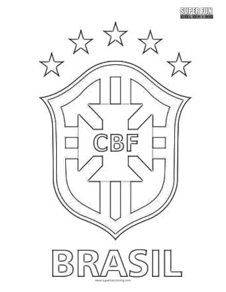 Brazil football coloring page