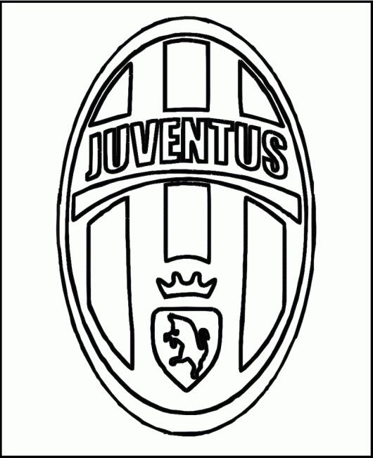 Juventus soccer club coloring logo printable page juventus juventus soccer sports coloring pages