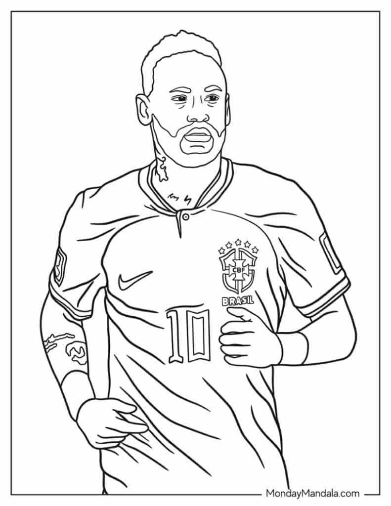 Soccer coloring pages free pdf printables