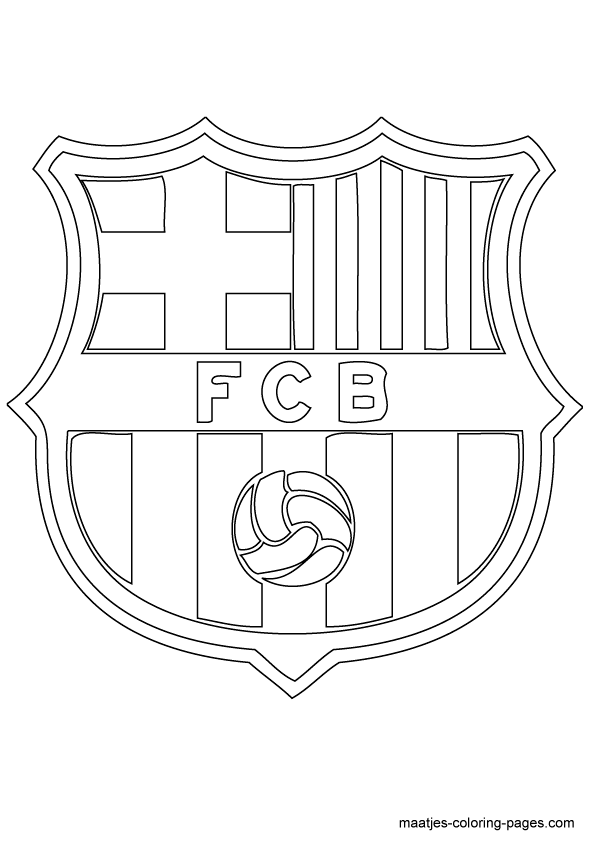 Fc barcelona logo soccer coloring pages