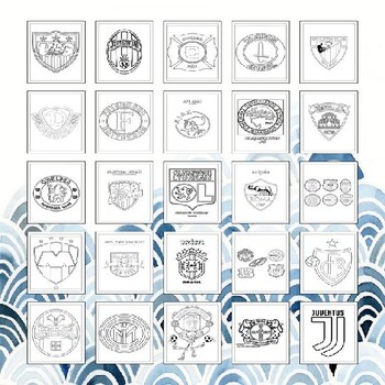 Printable soccer clubs logos coloring pages