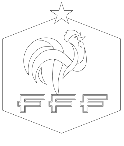 French football federation logo coloring page free printable coloring pages