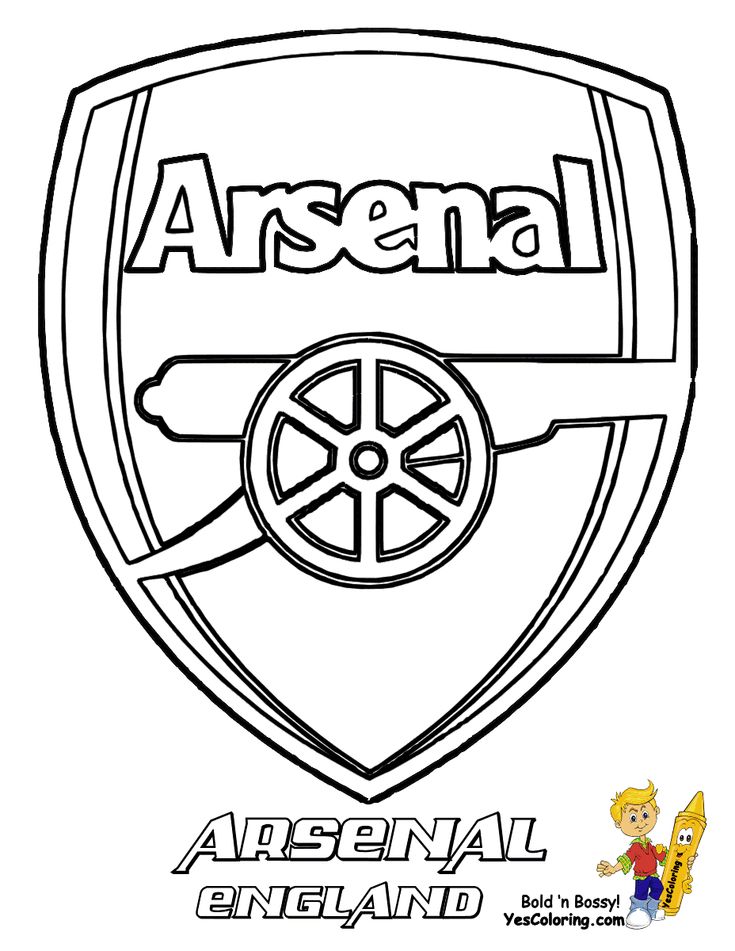 World fifa team coloringpage arsenal of england you can print out this soccer coloring page nâ football coloring pages sports coloring pages coloring pages