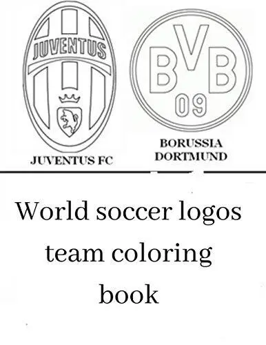 World soccer logos team coloring book by edition fouitered book the fast free