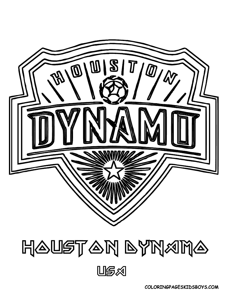 Houston dynamo soccer futbol at coloring pages book for kids boys luhur hati