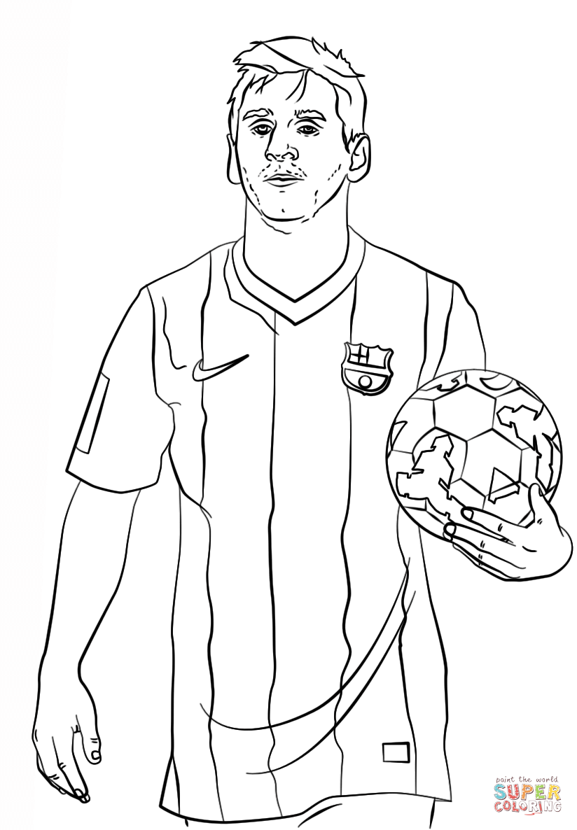 Lionel messi coloring page free printable coloring pages