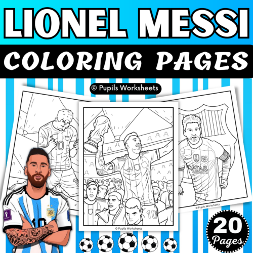 Soccer messi coloring pages