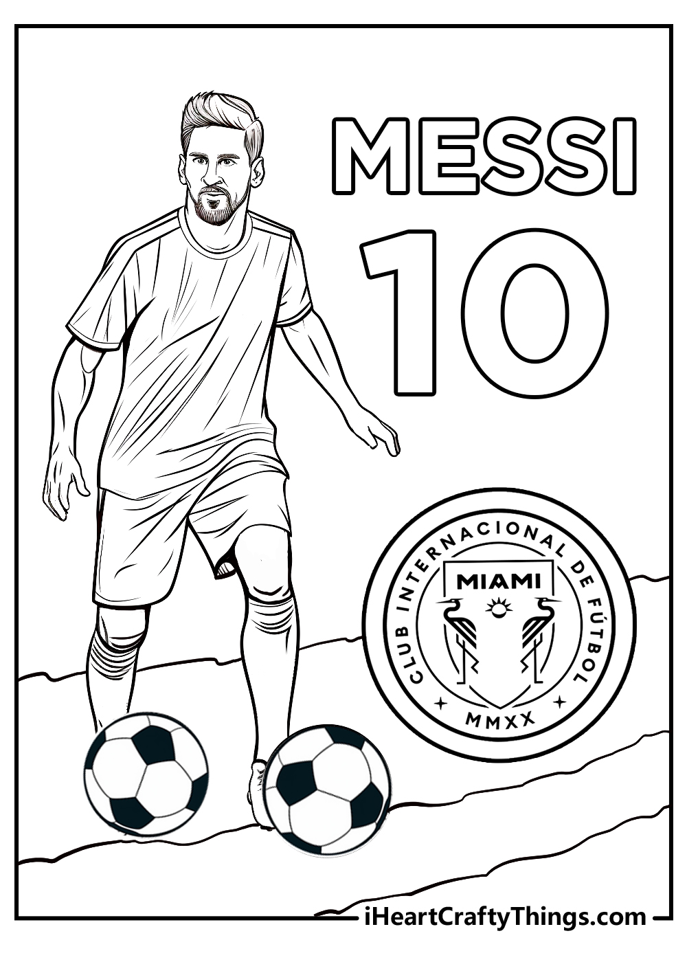 Printable messi coloring pages updated