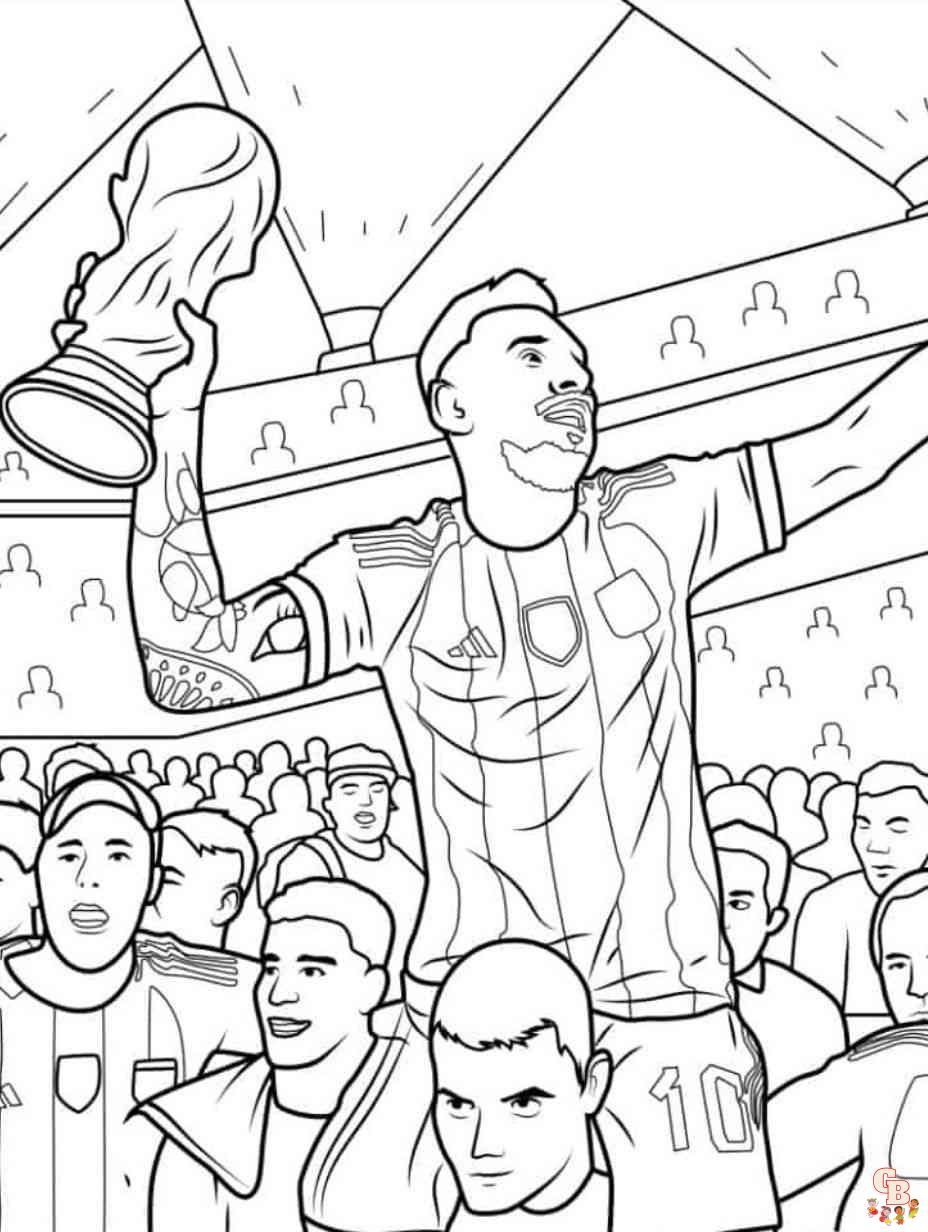 Create masterpieces with free messi coloring pages for kids