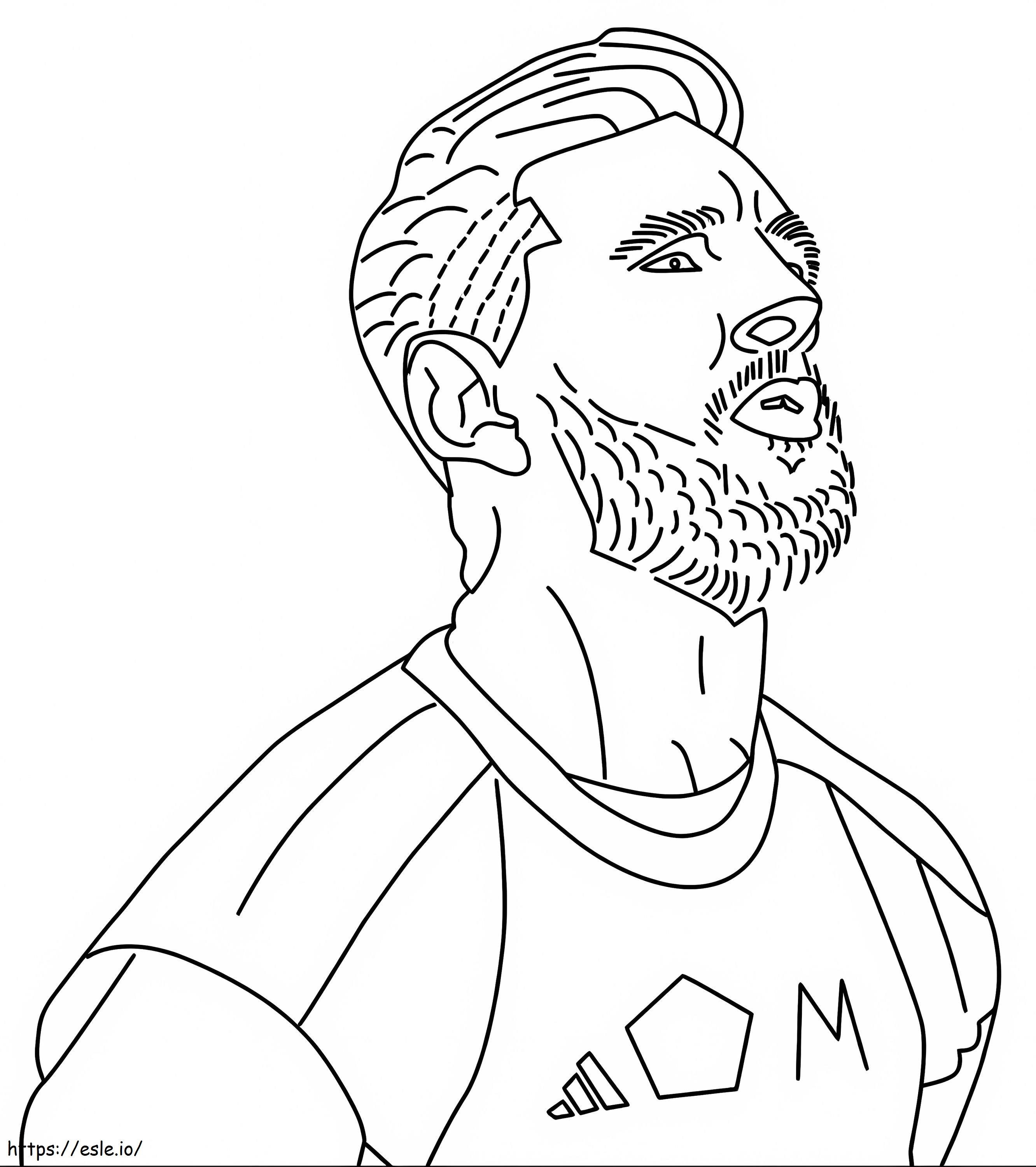 Lnel messis face coloring page