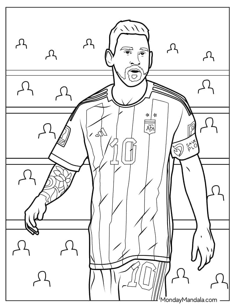 Lionel messi coloring pages free pdf printables messi lionel messi coloring pages