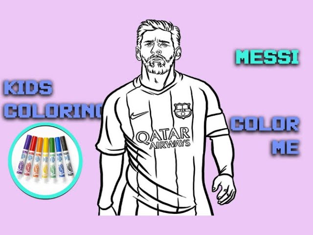 How to color leo messi coloring pages world cup winner football barcelona psg inter miami mls