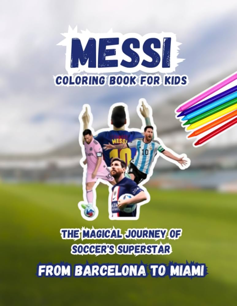 Lionel messi coloring book for kids who love the player and the sport the perfect gift for boys and girls who are passionate about soccer designs agmg books