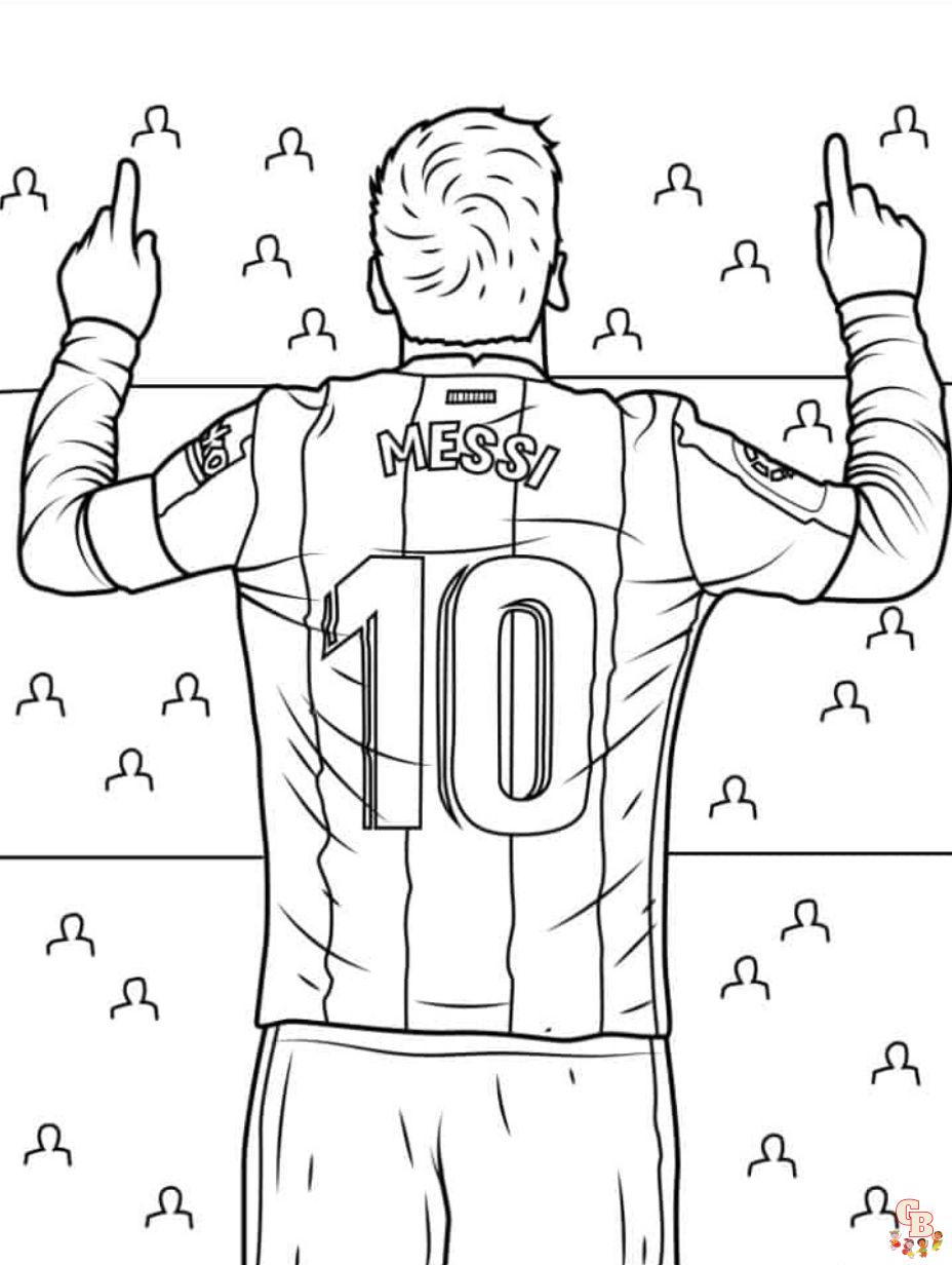Create masterpieces with free messi coloring pages for kids