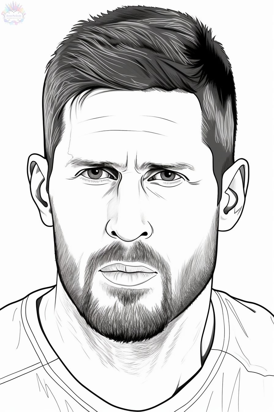 Messi coloring pages