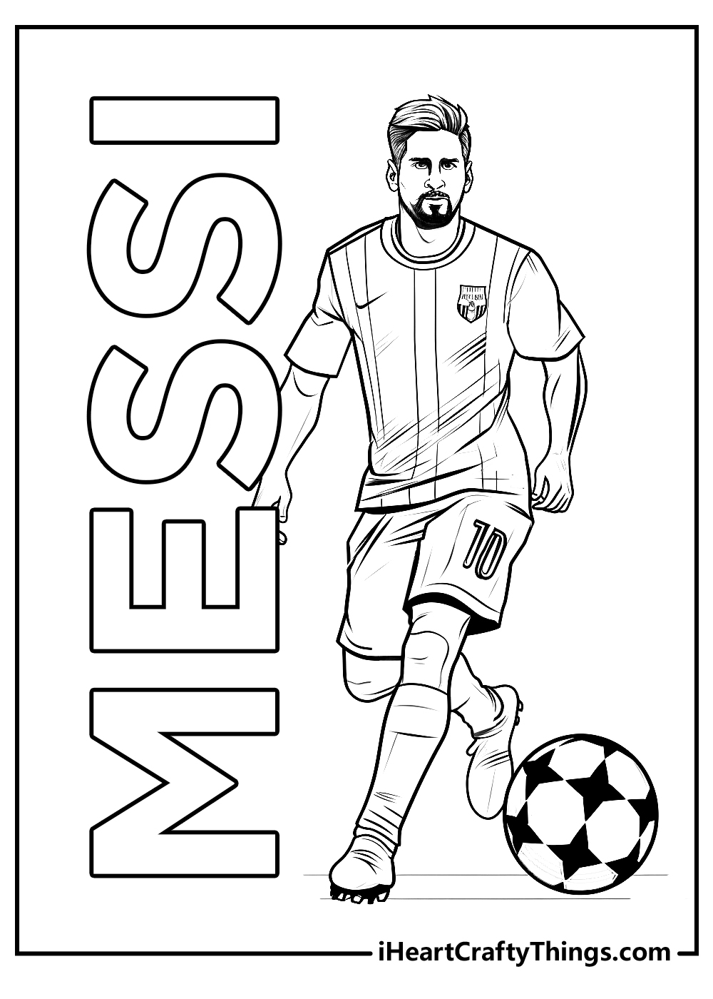 Printable messi coloring pages updated