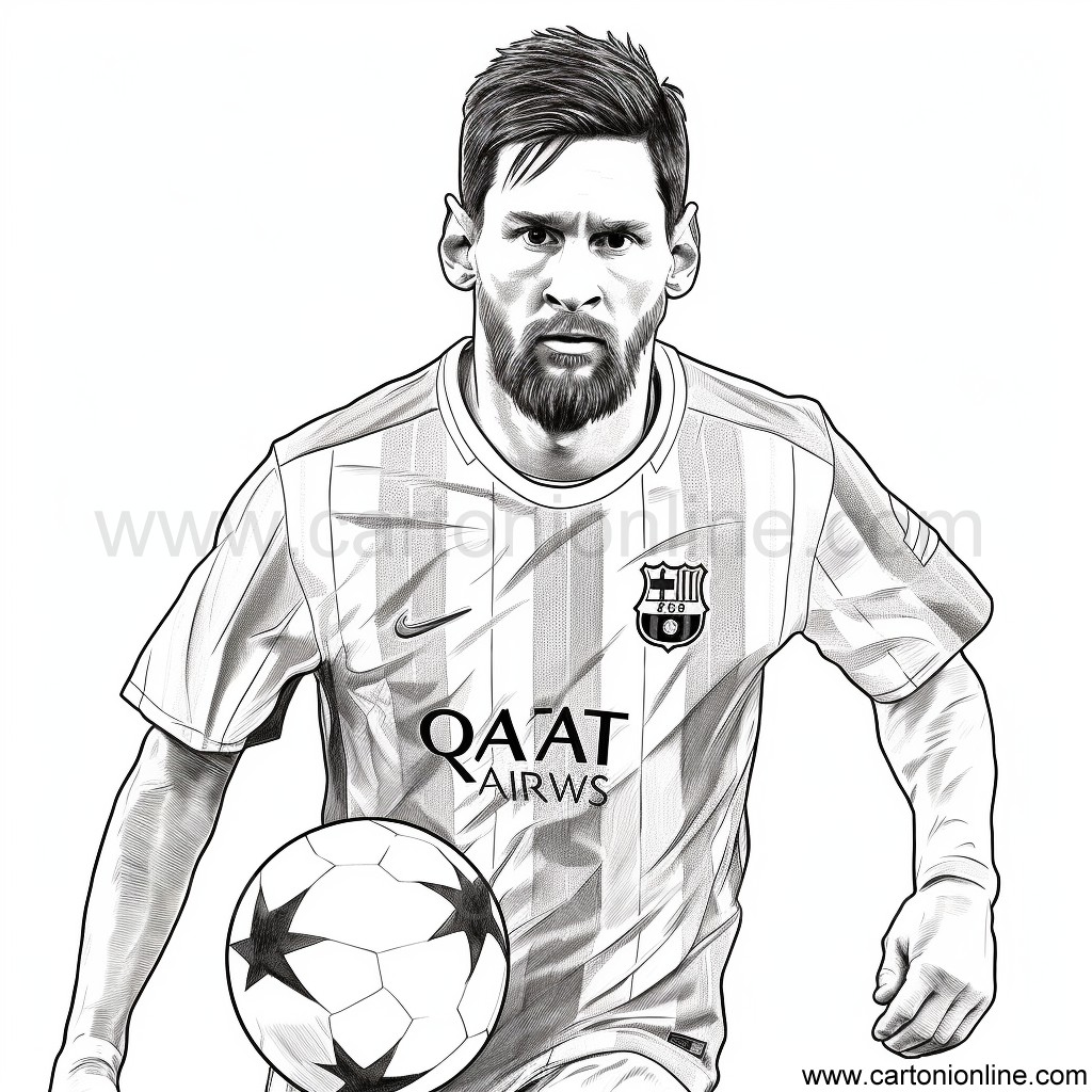 Lionel messi coloring page