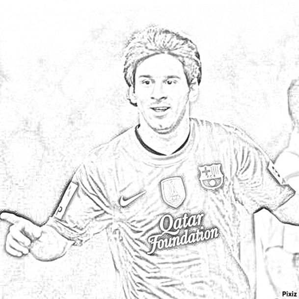 Messi soccer player coloring pages
