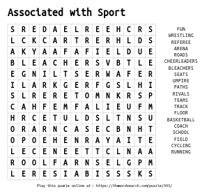 Uk football teams word search