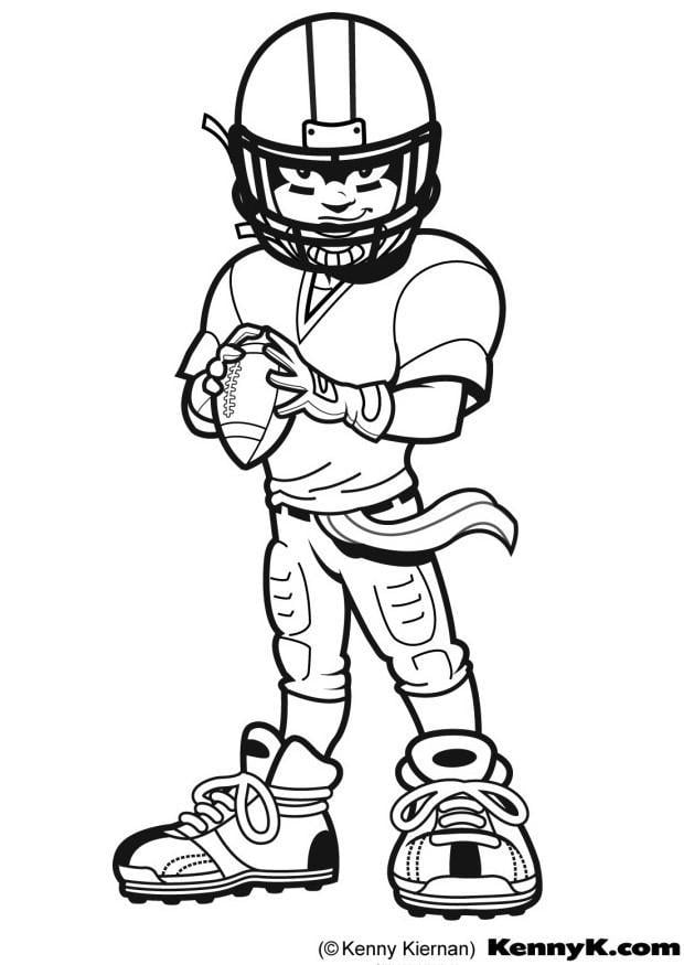 Coloring page american football