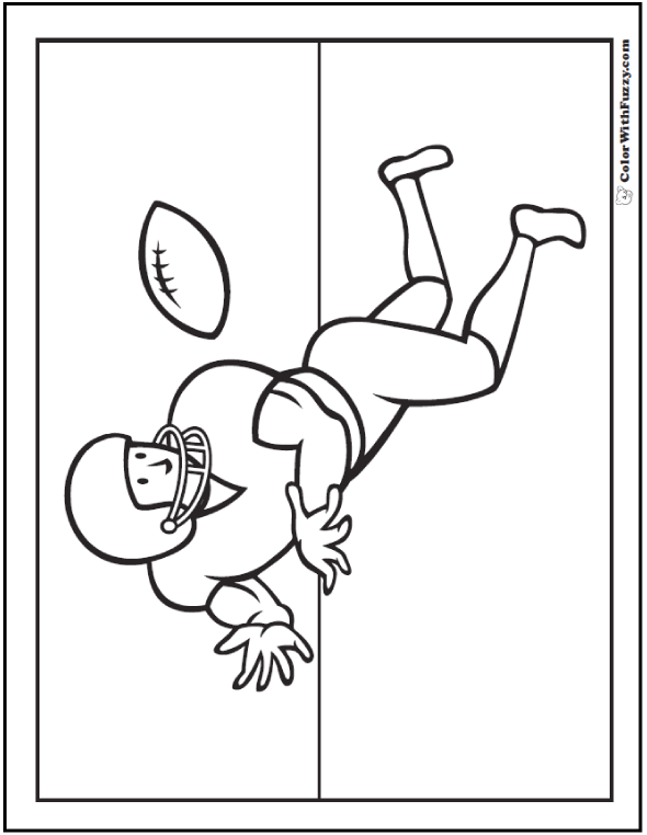 Football coloring pages â quarterbacks receivers running