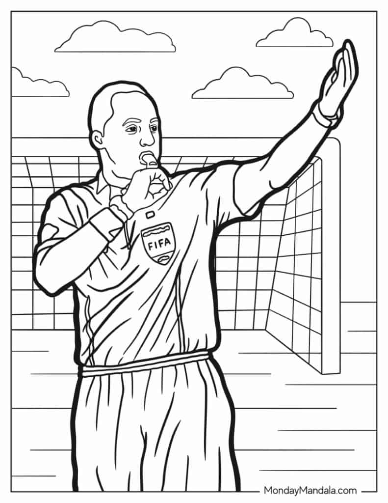 Soccer coloring pages free pdf printables