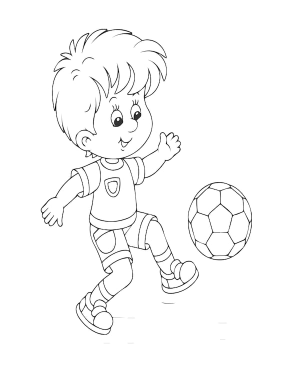 Soccer coloring sheets variety printable pdf part printable instant download soccer player