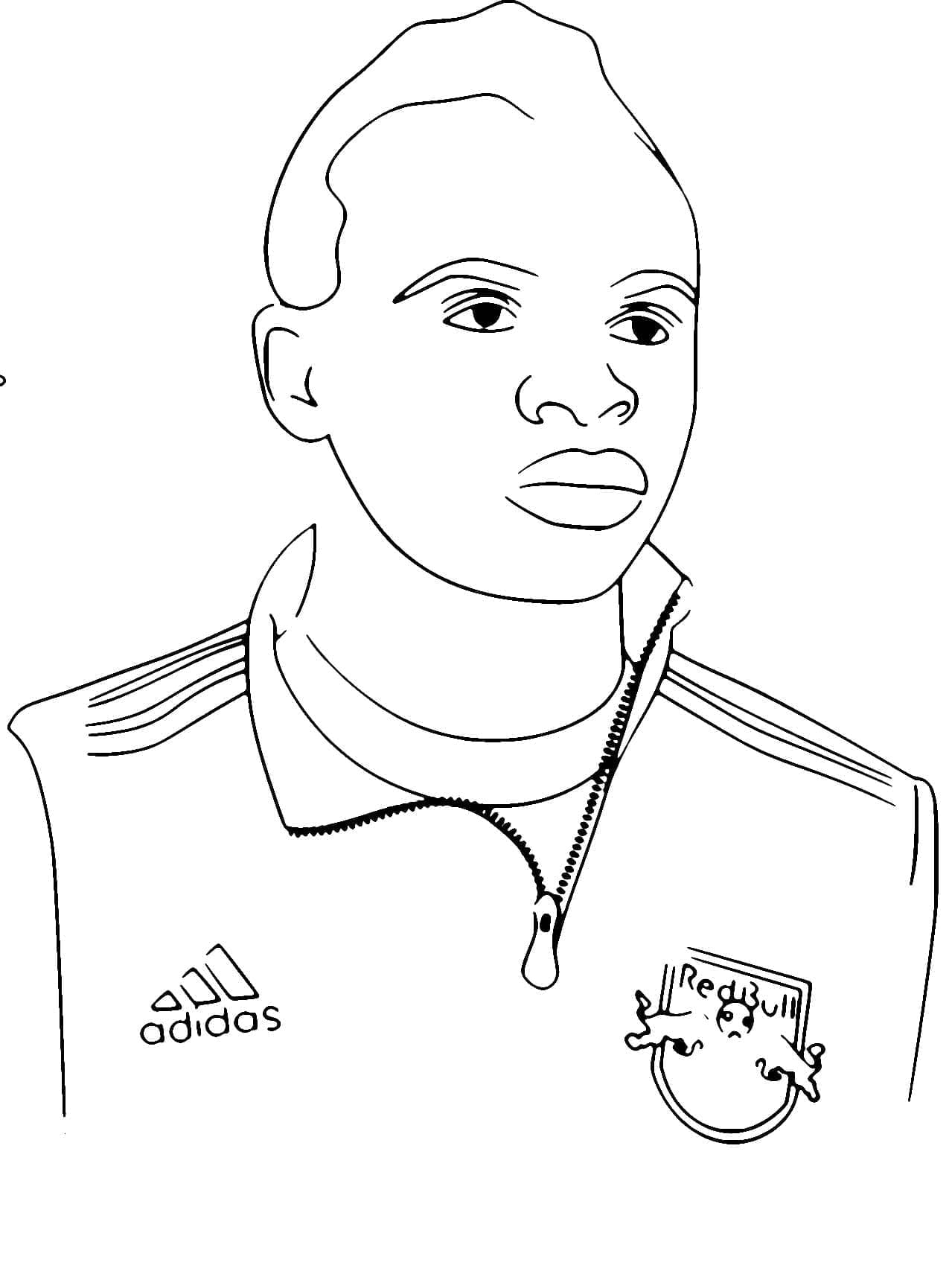 Sadio mane soccer player coloring page