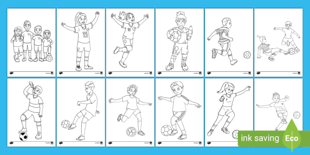 Football world cup football players colouring pages