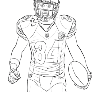 Football player coloring pages printable for free download