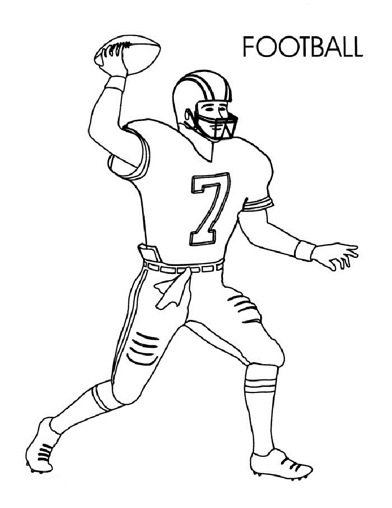 Football coloring pages for preschoolers activity shelter