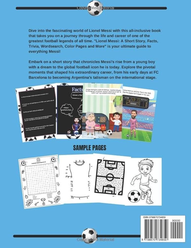 A short story facts trivia word search color pages and more learn about your favorite player soccer player brock julie m books