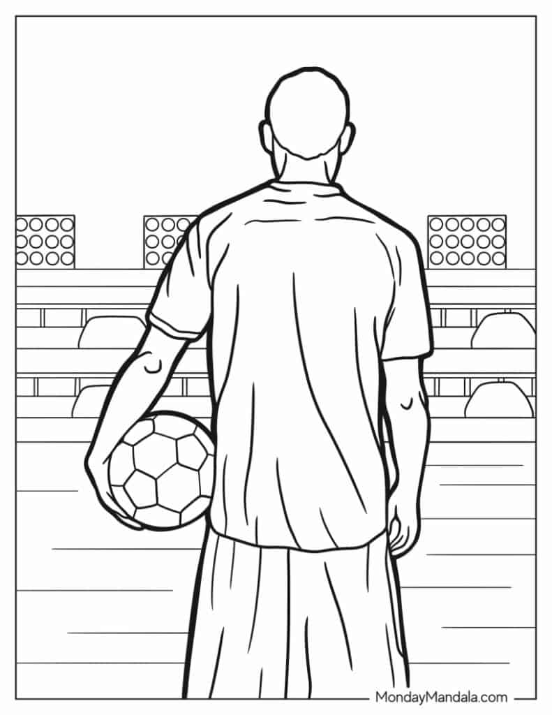 Soccer coloring pages free pdf printables