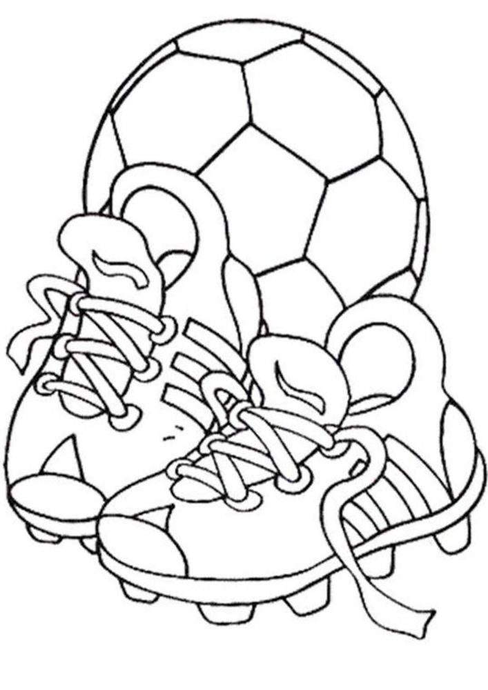 Free easy to print soccer coloring pages