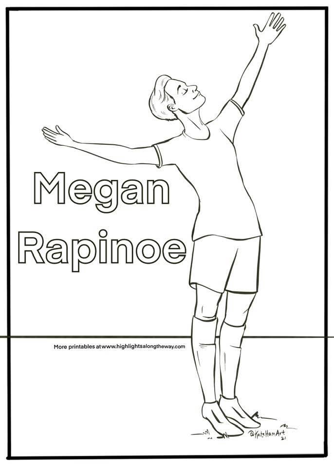 Megan rapinoe coloring sheet